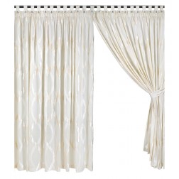 Day Curtain with flock design (sells in a pair)